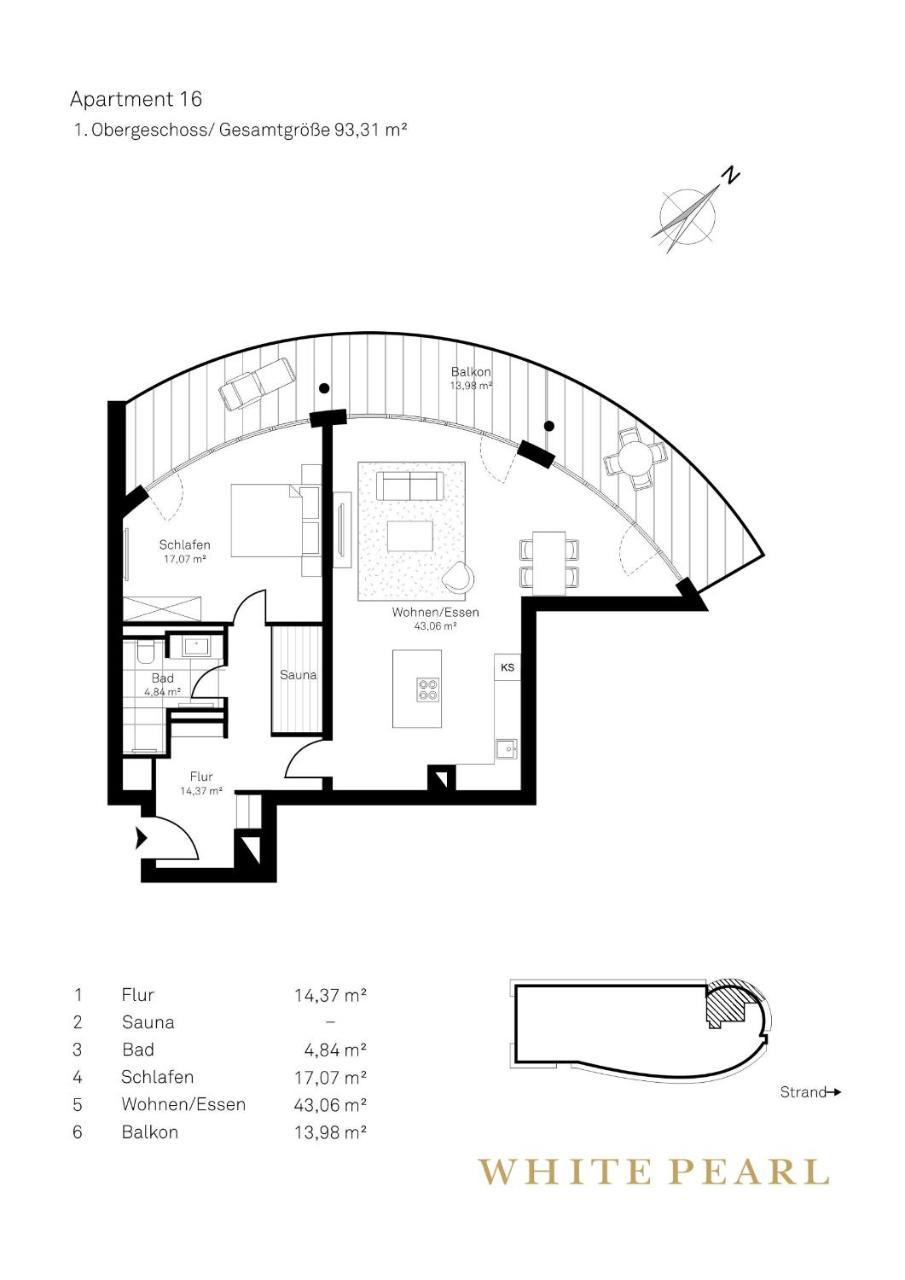 White Pearl Apartment 1.16 Тіммендорфер-Штранд Екстер'єр фото